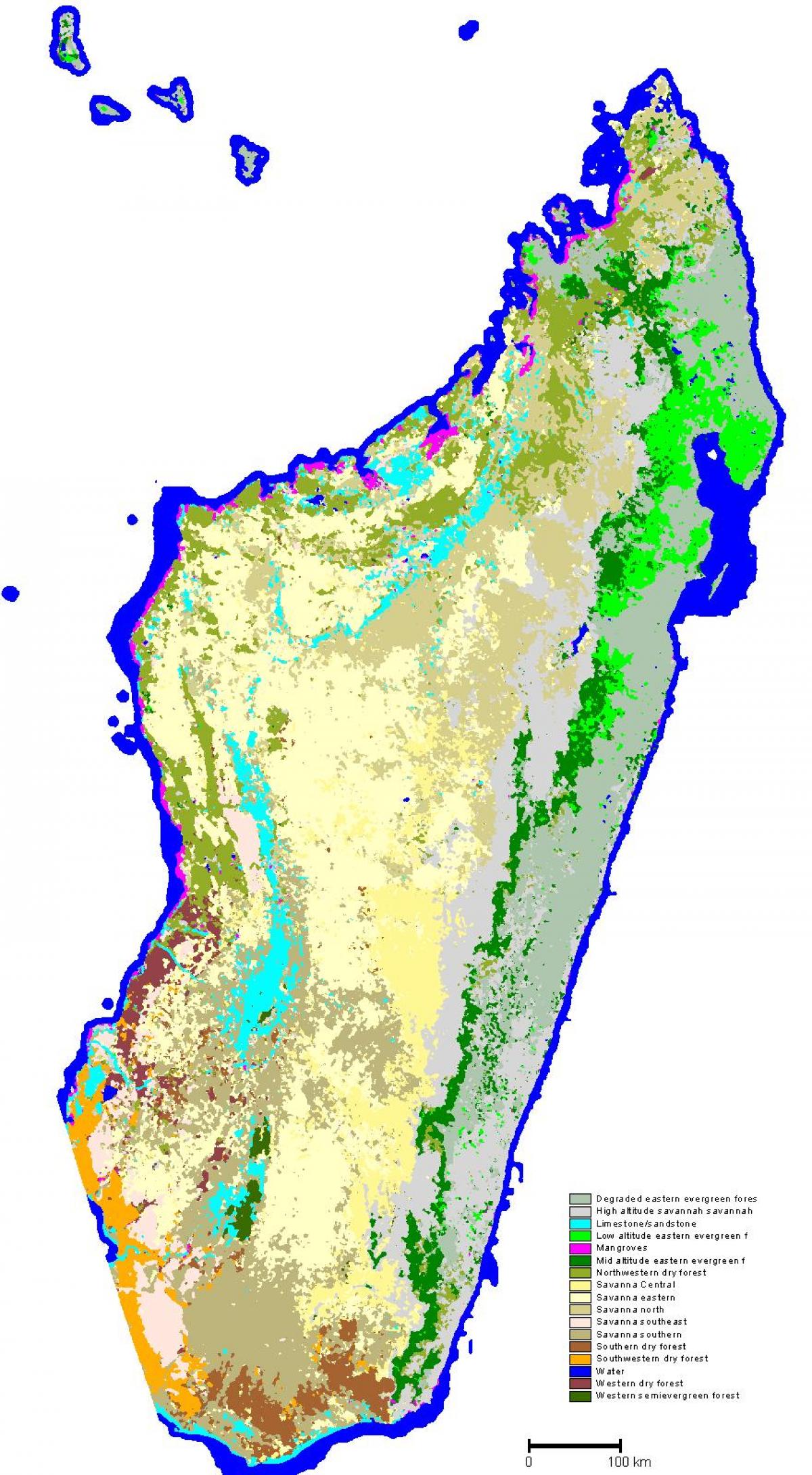 வரைபடம் மடகாஸ்கர் vegetation