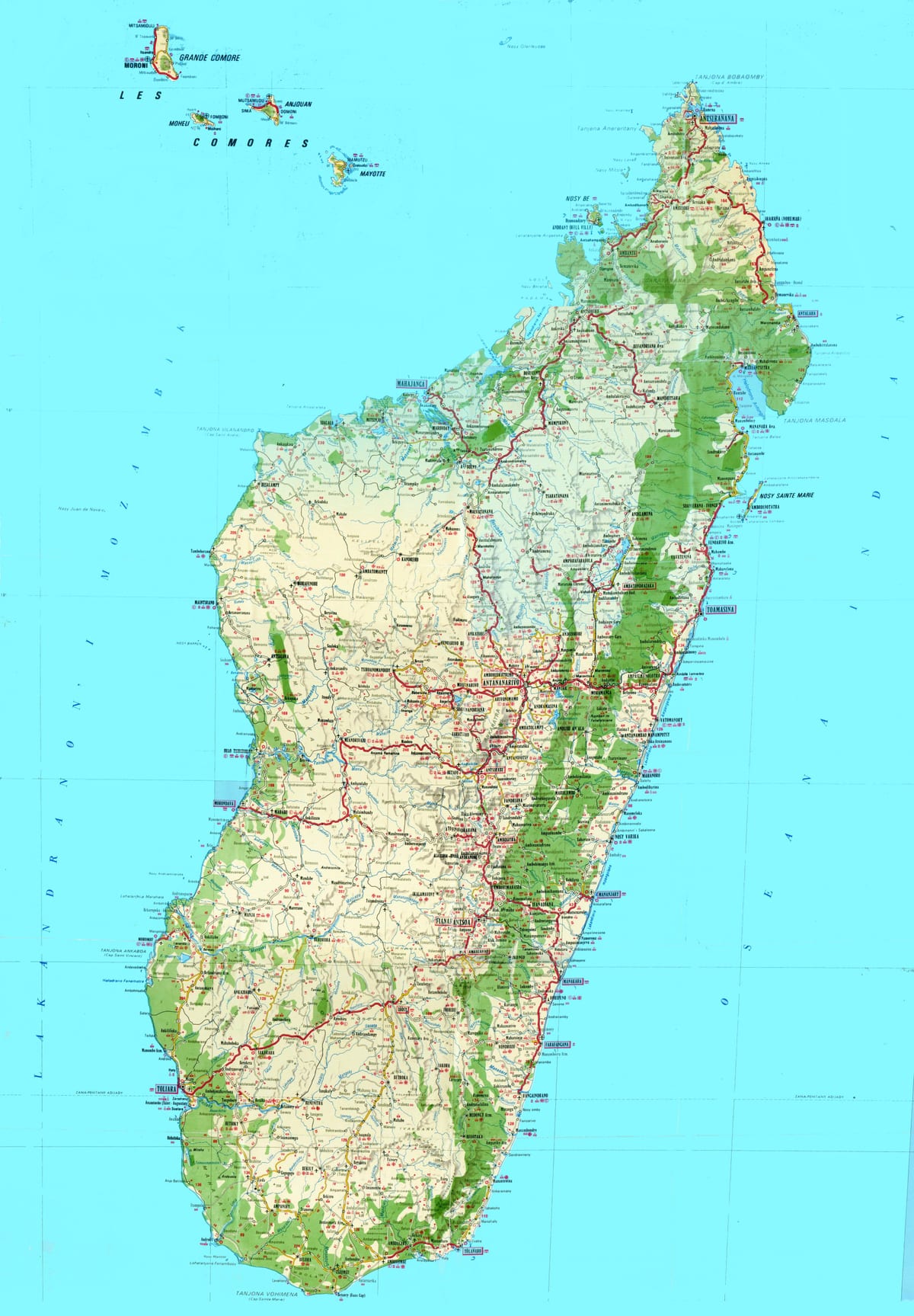 வரைபடம் மடகாஸ்கர் topographic