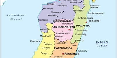 வரைபடம் அரசியல் வரைபடம் மடகாஸ்கர்
