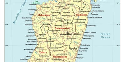 விரிவான வரைபடம் மடகாஸ்கர்